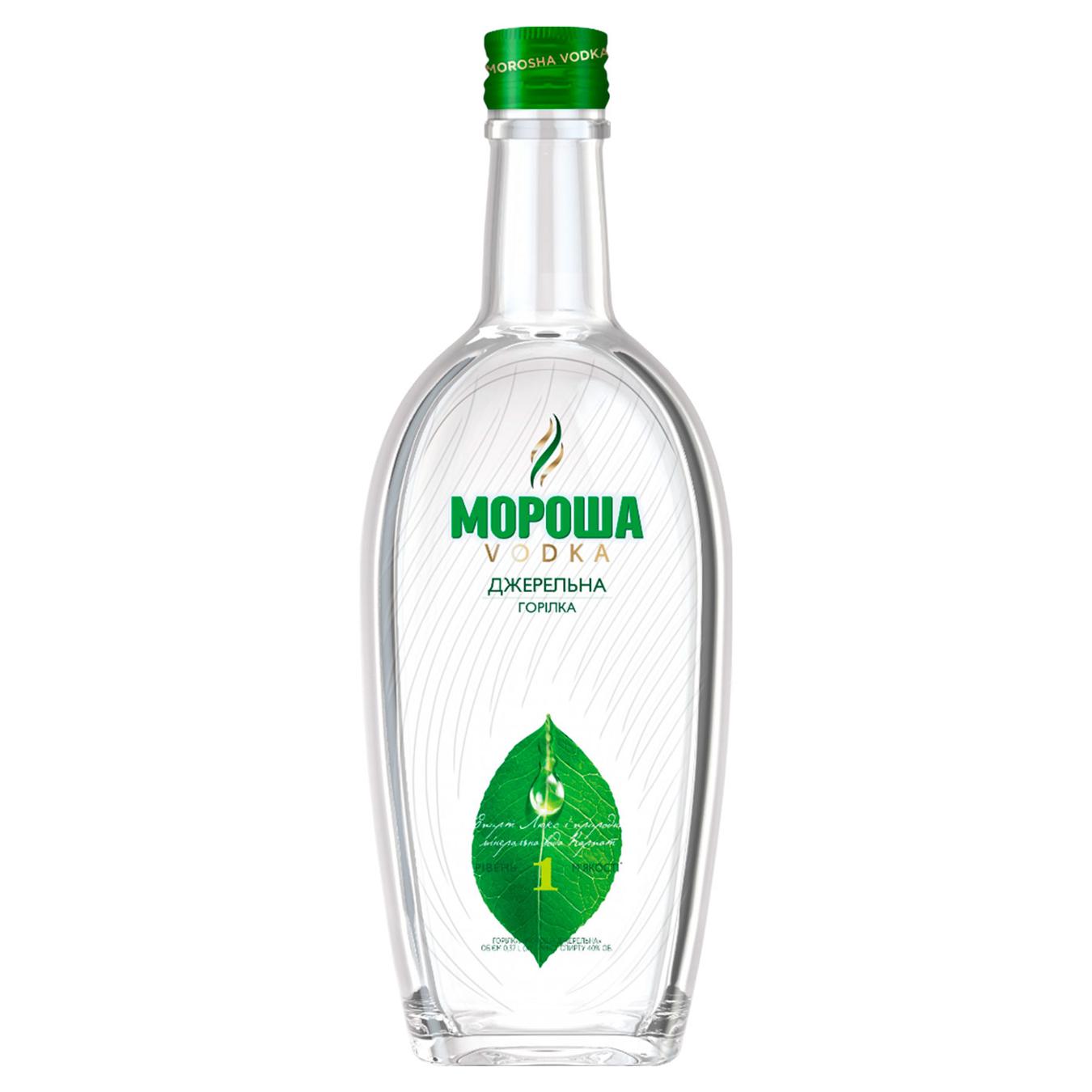 Горілка Мороша Джерельна 40% 0,37л — фото продукту