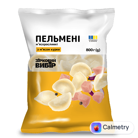 Пельмені Зірковий вибір з м'ясом курки, 800г
