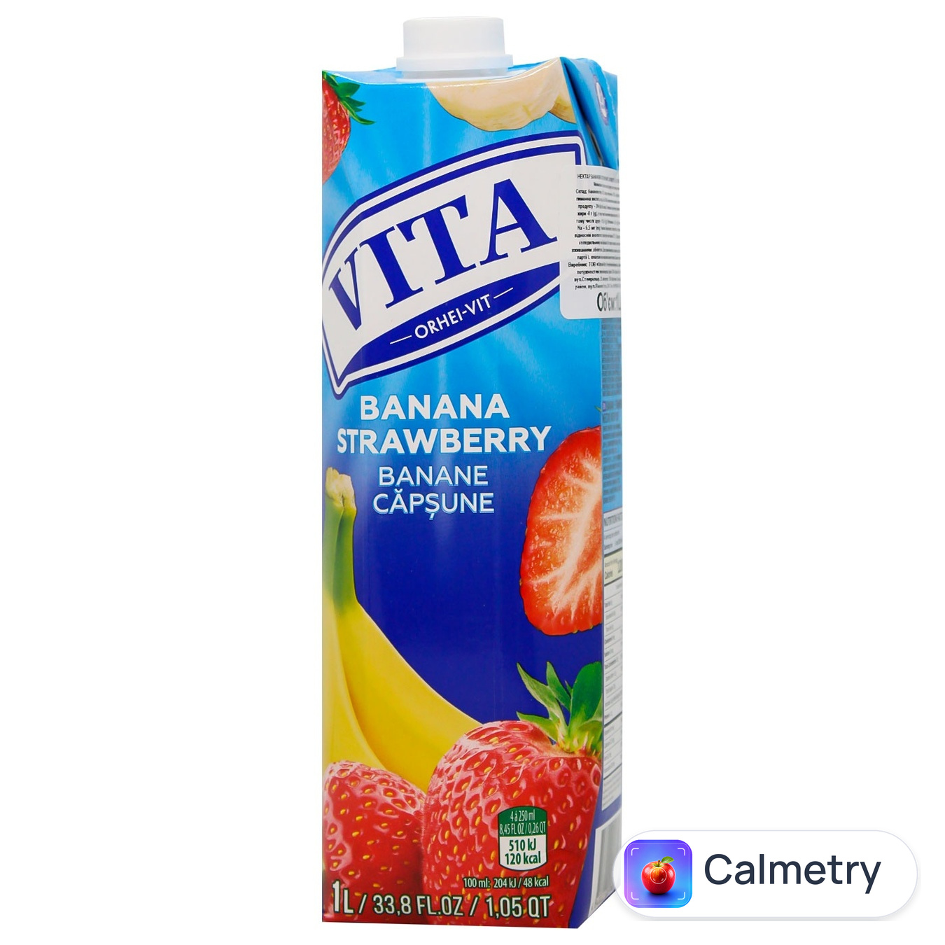 Нектар Vita бананово-полуничний 1л