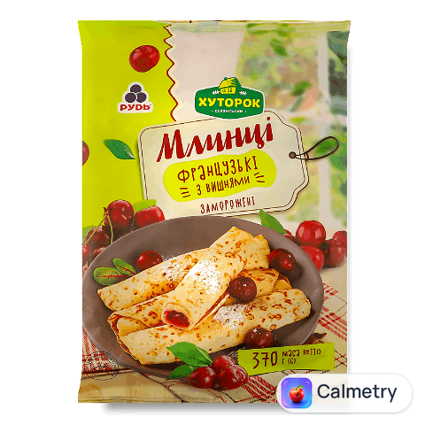 Млинці Хуторок Французькі з вишнями, 370г