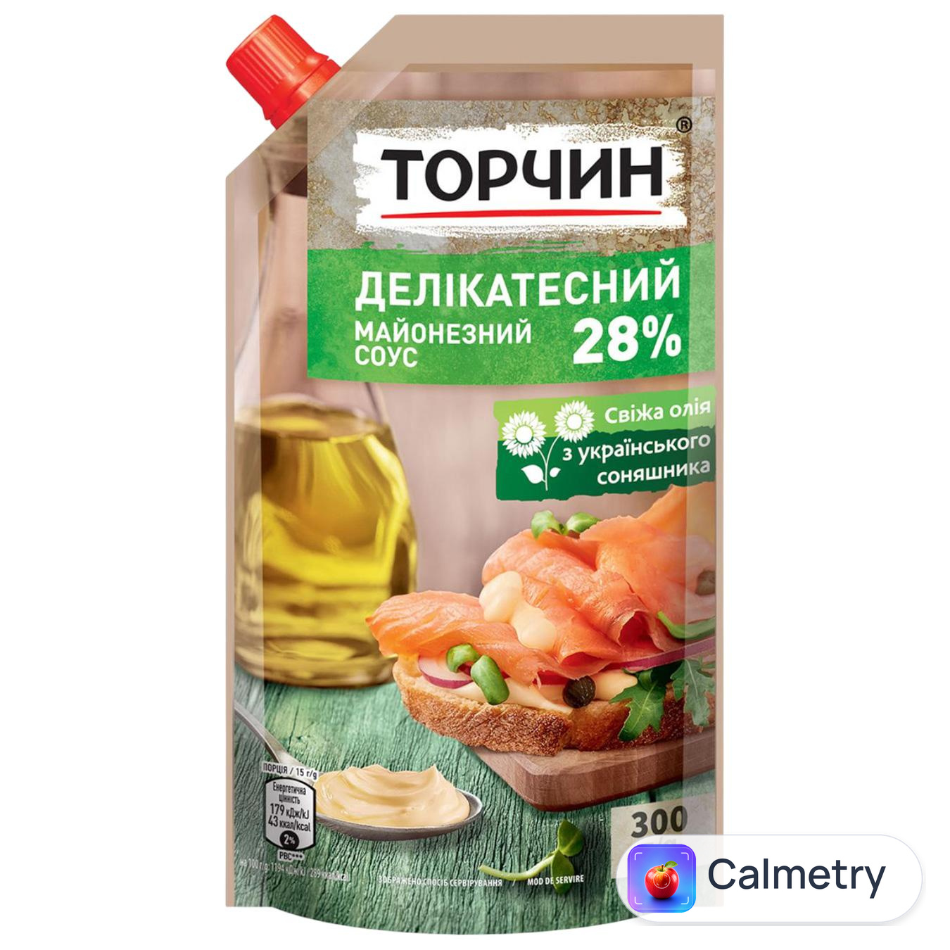 Майонезний соус ТОРЧИН® Делікатесний 28% 300г — фото продукту