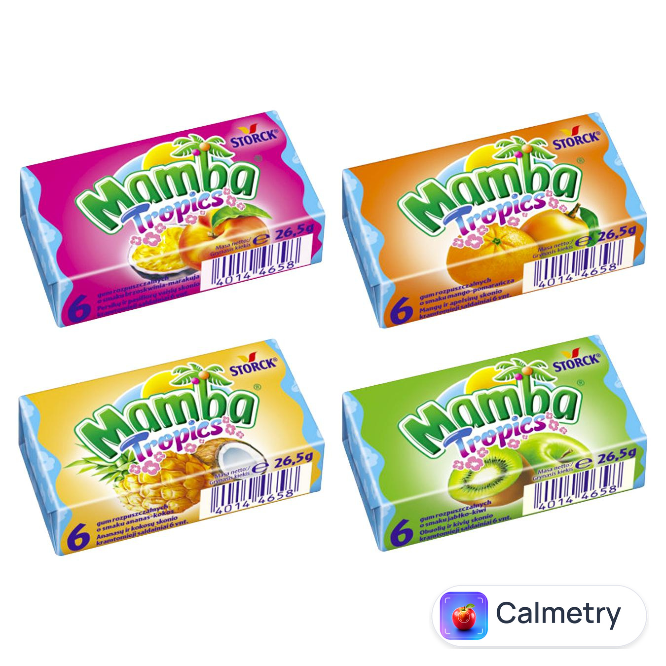 Цукерки Mamba Асорті тропікс жувальні 26,5г