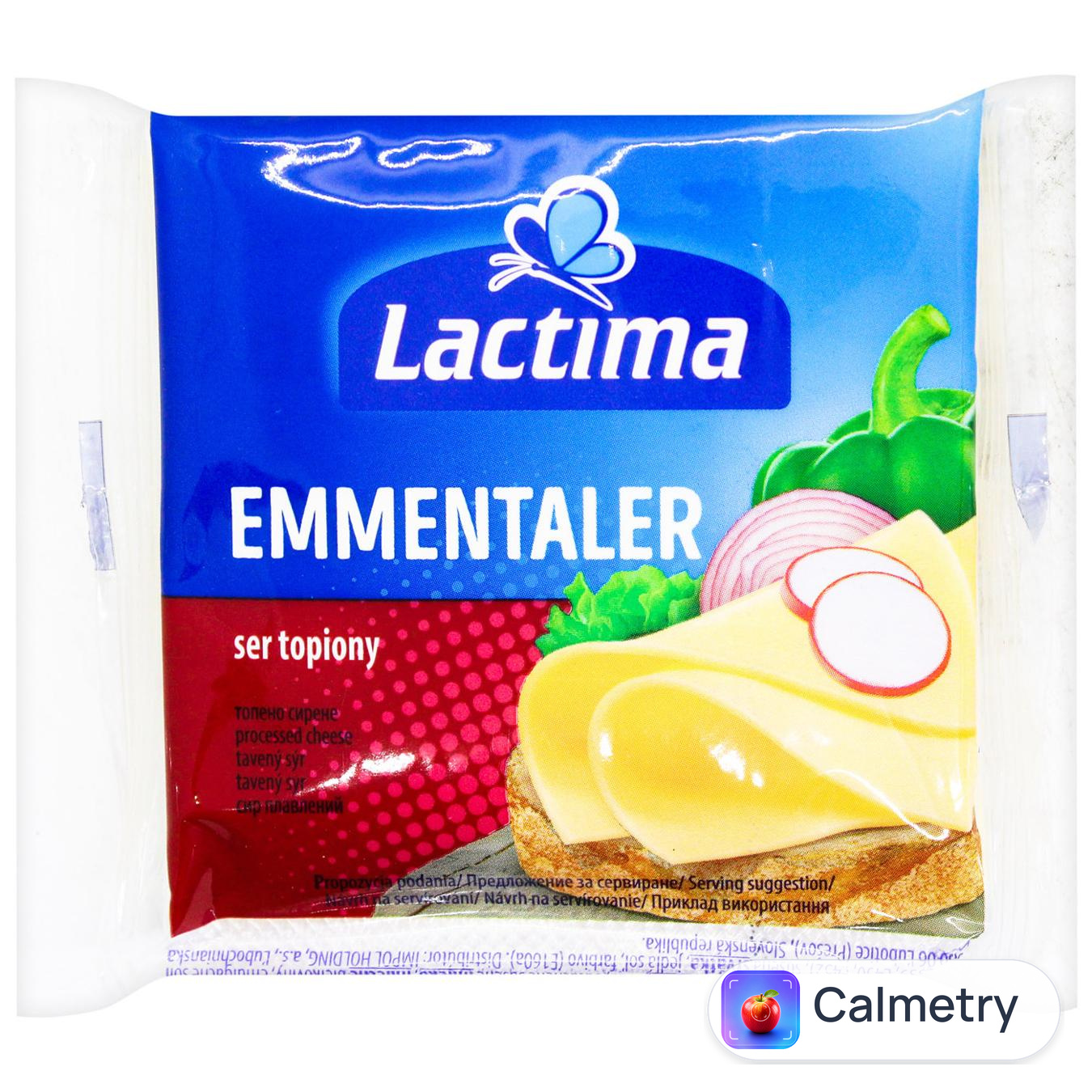 Сир плавлений Lactima Емменталер скибочки 36,2% 130г
