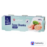 Тунець Zigmas Шматочки у власному соку 3шт*80г — фото продукту