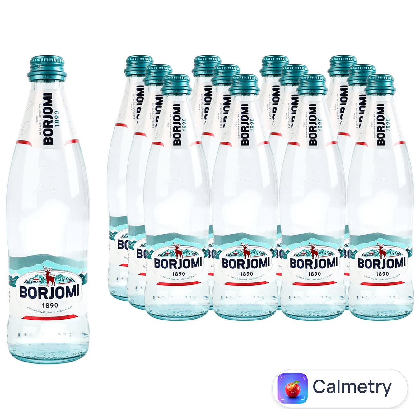 Вода мінеральна Borjomi сильногазована скляна пляшка 0,5л 12шт