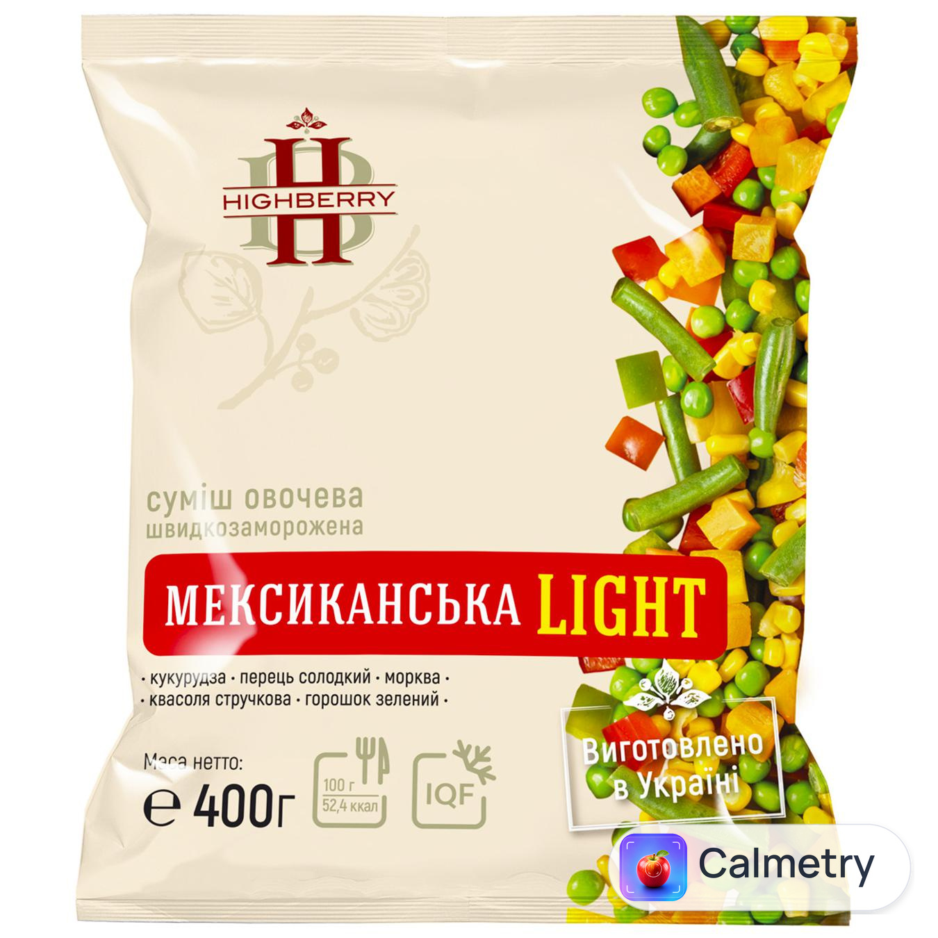 Суміш овочева Highberry Мексиканська Light швидкозаморожена 400г