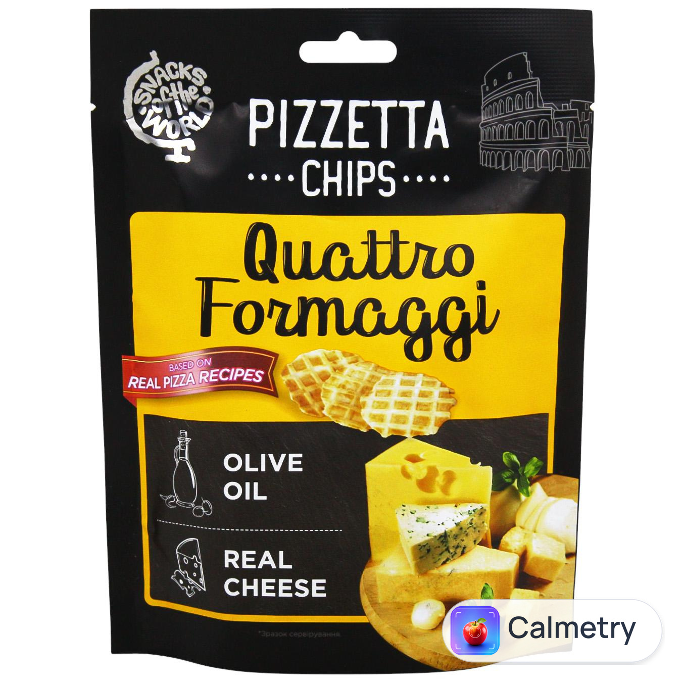 Снек Snacks of the World Pizzetta Chips Чотири Сири 70г — фото продукту