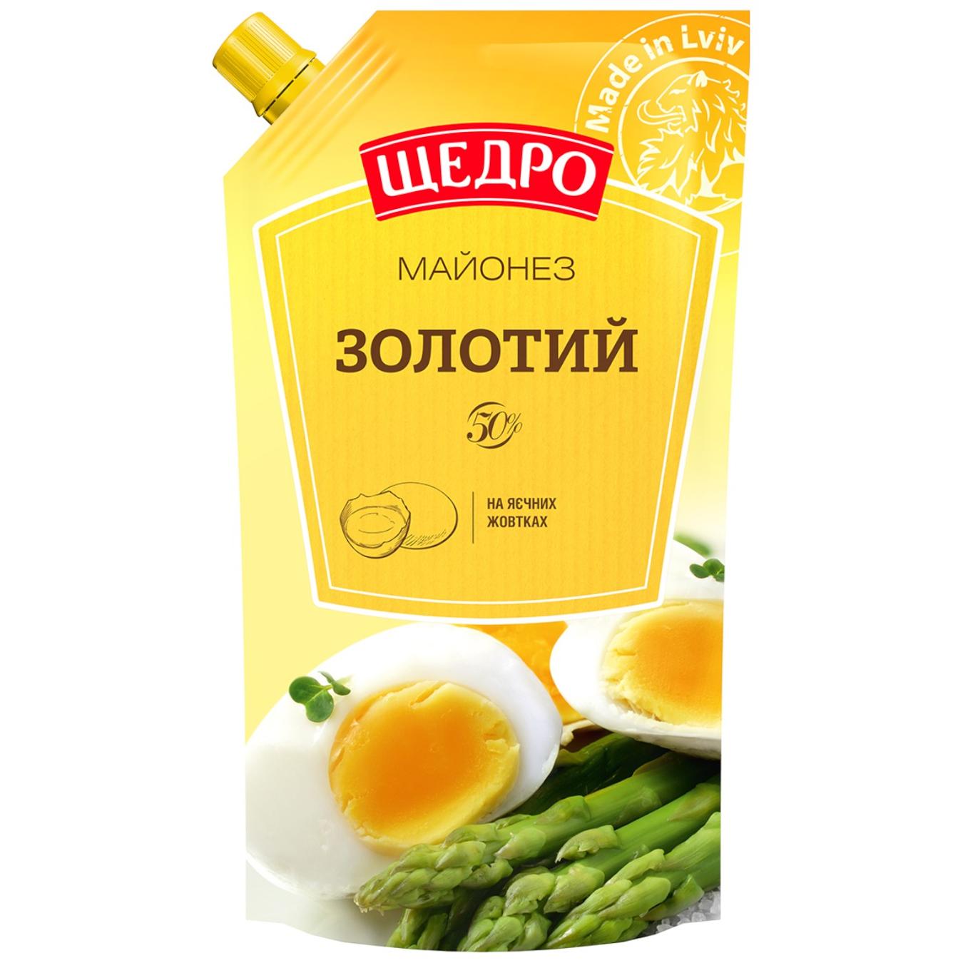 Майонез Щедро Золотий 50% 300г — фото продукту