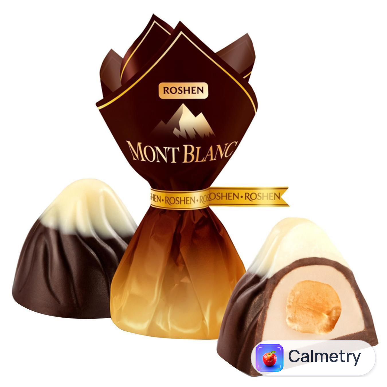 Цукерки Roshen Mont Blanc з цілим лісовим горіхом