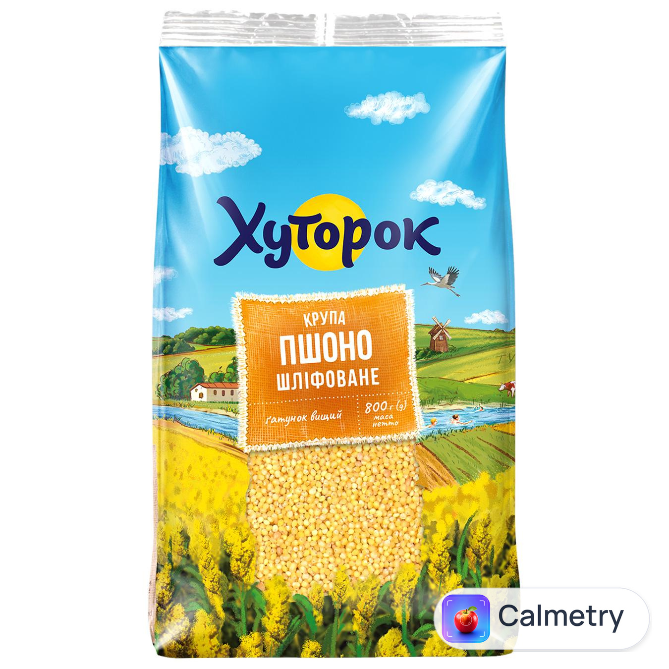 Крупа Хуторок Пшоно шліфоване 800г — фото продукту