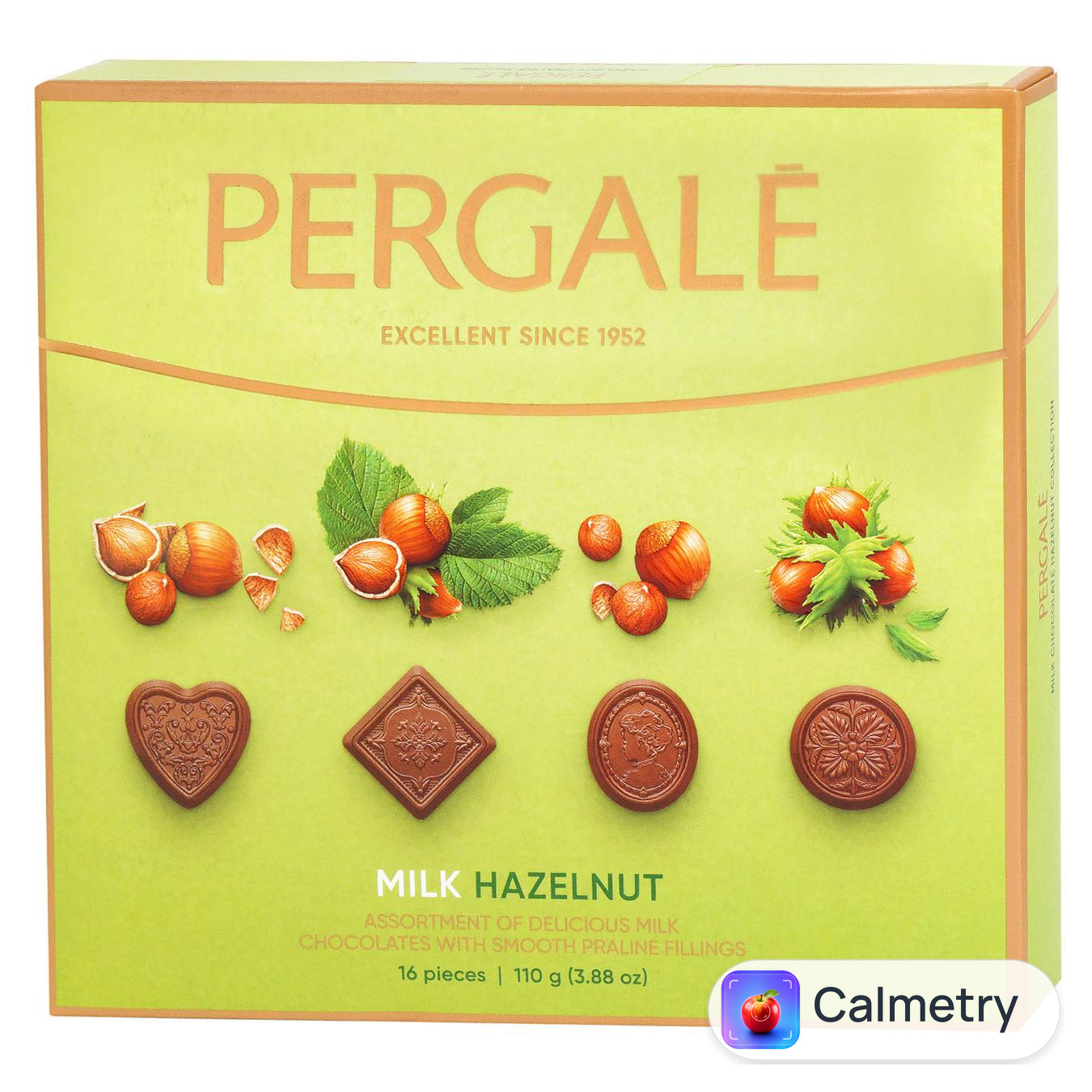 Цукерки Pergale Молочний шоколад з горіховою начинкою 110г