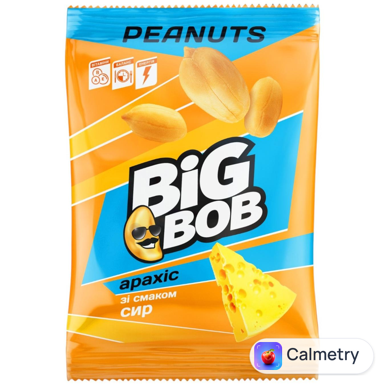 Арахіс Big Bob смажений зі смаком сиру 120г — фото продукту