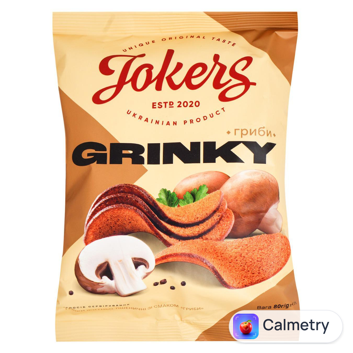 Грінки Jokers житньо-пшеничні зі смаком грибів 80г — фото продукту