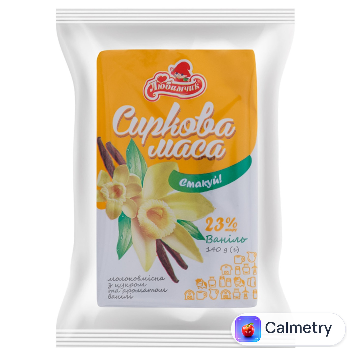Маса сиркова Любимчик ваніль 23% 140г
