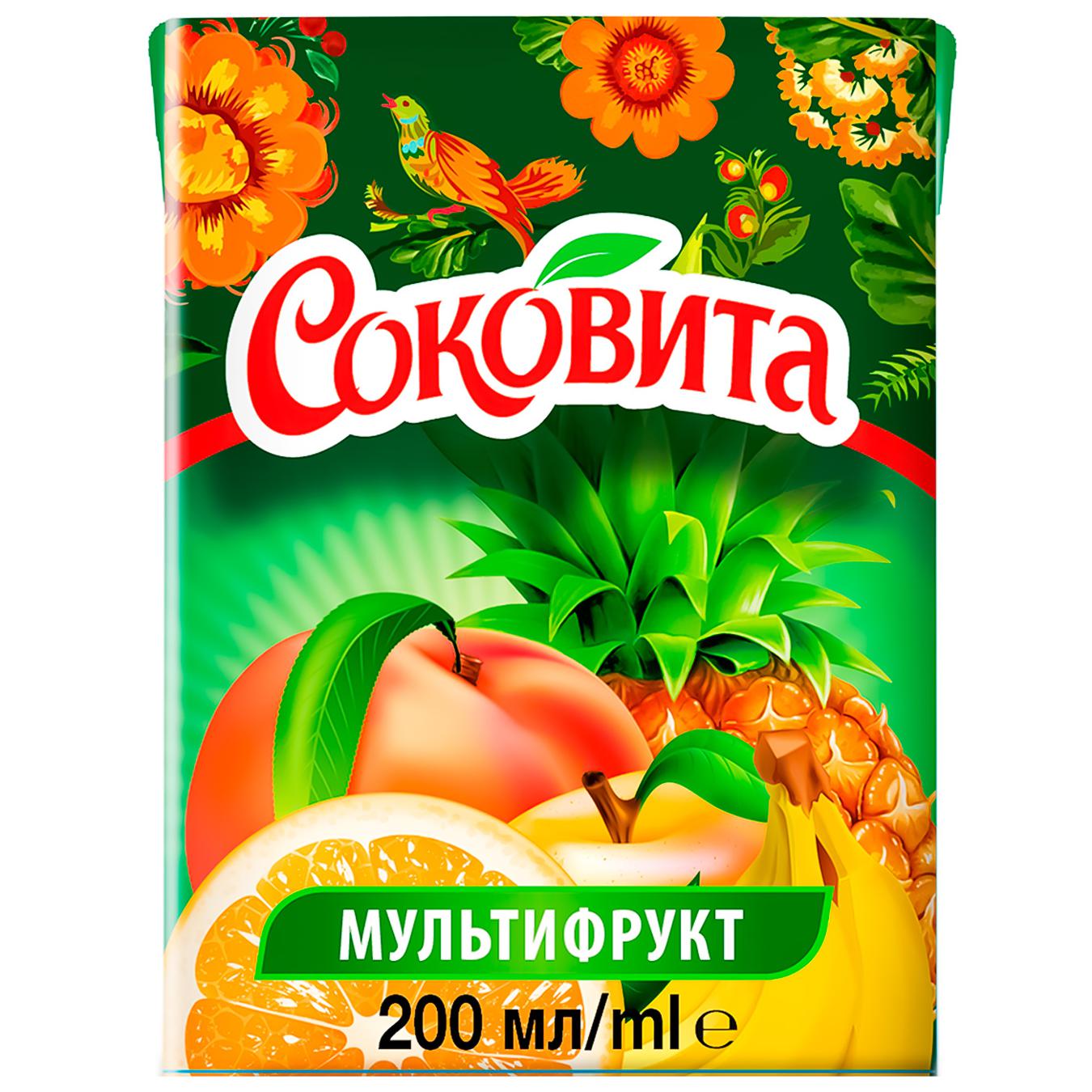 Напій соковмісний Соковита мультифруктовий 200мл — фото продукту