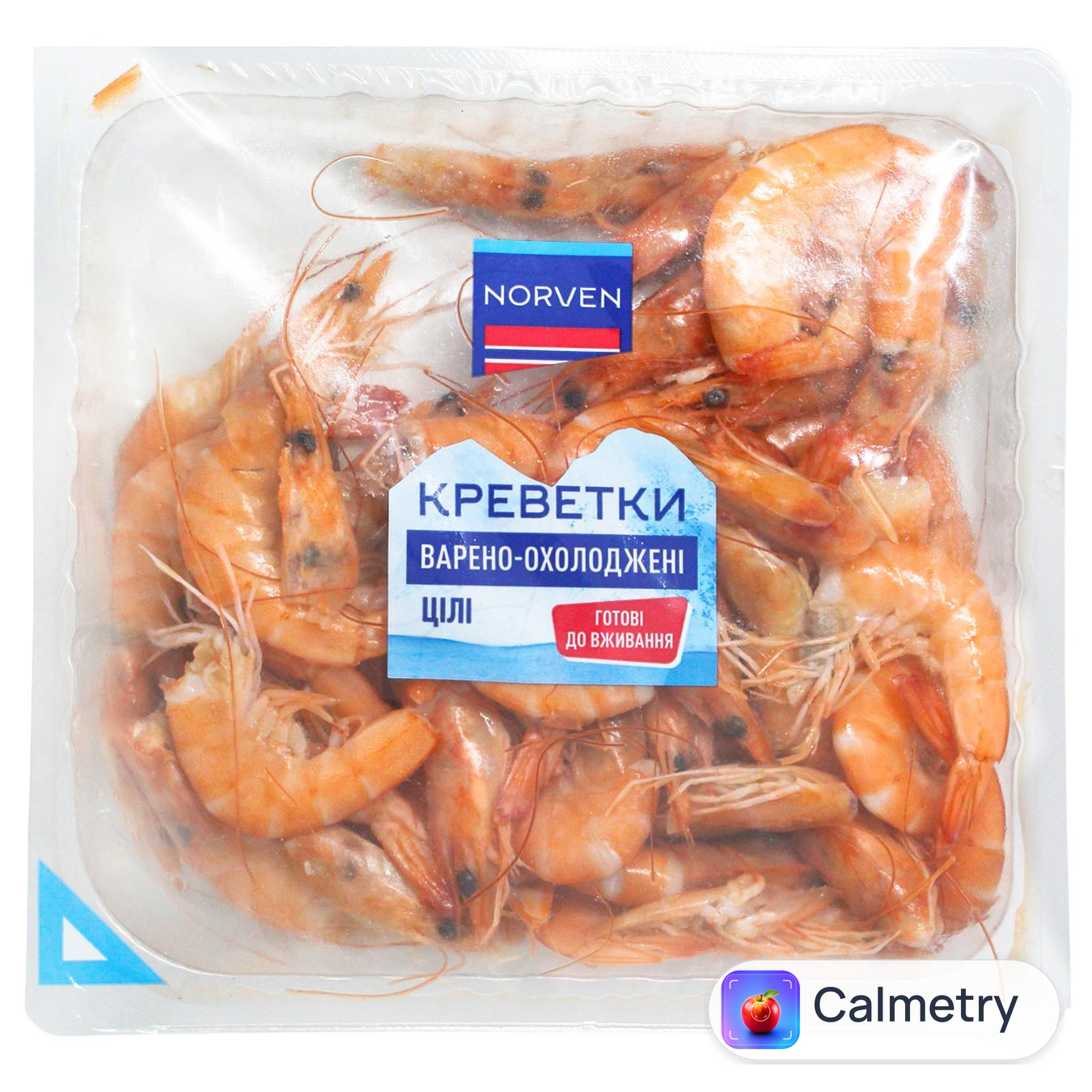 Креветки Norven цілі варені охолоджені 60/100 330г