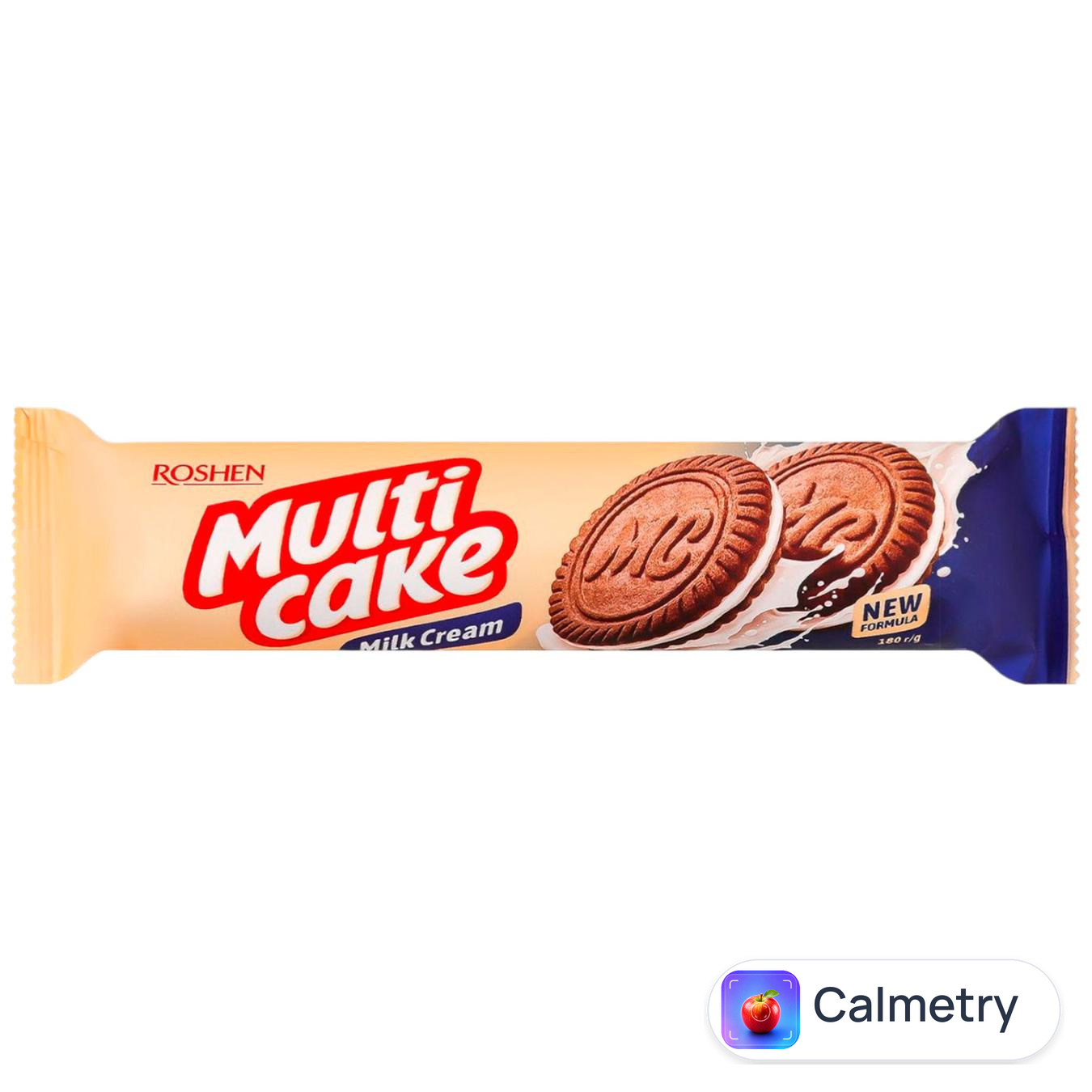 Печиво-сендвіч Roshen Multicake цукрове з начинкою какао 180г