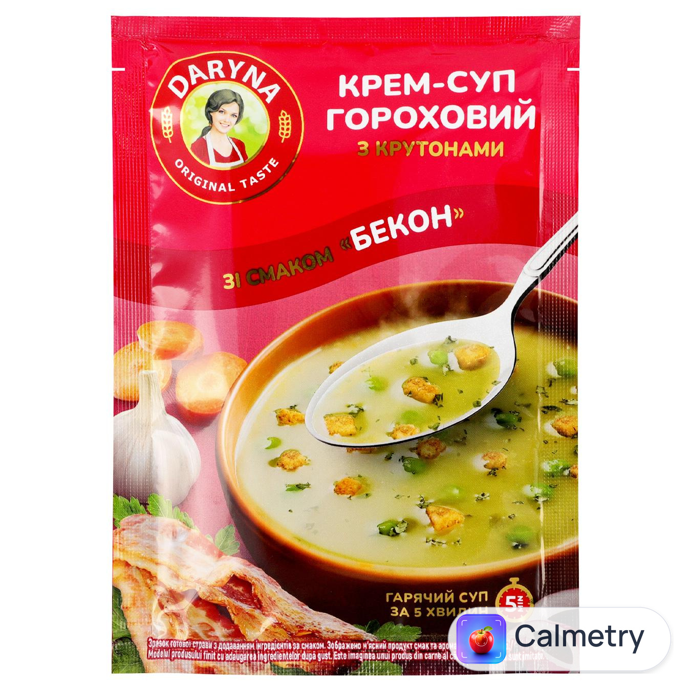 Крем-суп Daryna гороховий зі смаком бекону з крутонами 18г