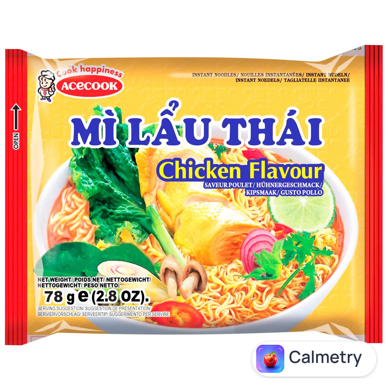 Макаронні вироби Mi Lau Thai локшина зі смаком курки 78г