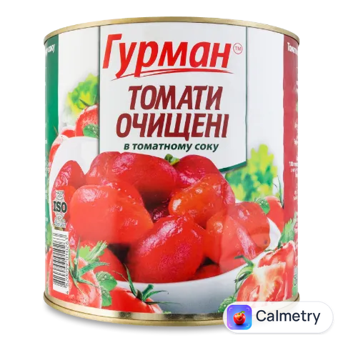 Томати «Гурман» очищені в томатному соку цілі