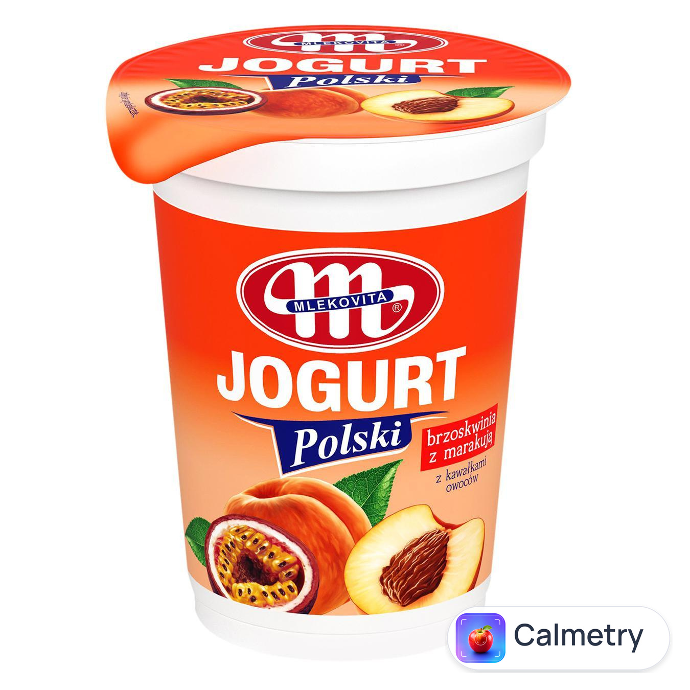Йогурт Mlekovita Персик та Маракуйя 2,5% 350г