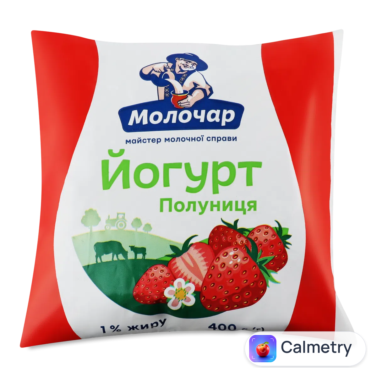 Йогурт Молочар Полуниця 1% п/е 400г