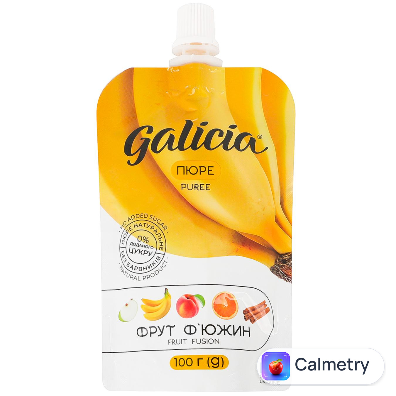Пюре Galicia Фрукт Ф'южн суміш фруктів з екстрактом кориці 100г