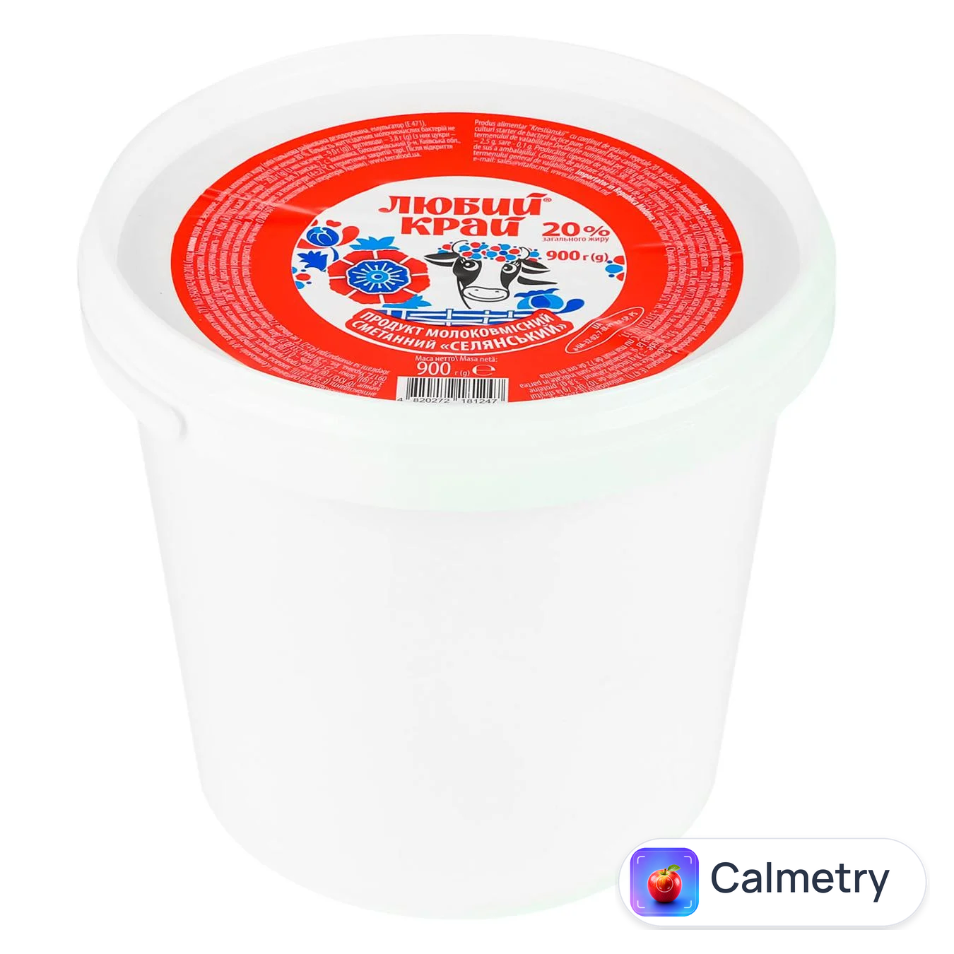 Продукт сметанний Любий Край 20% 900г
