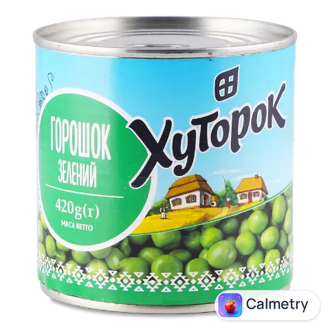 Горошок зелений «Хуторок» консервований
