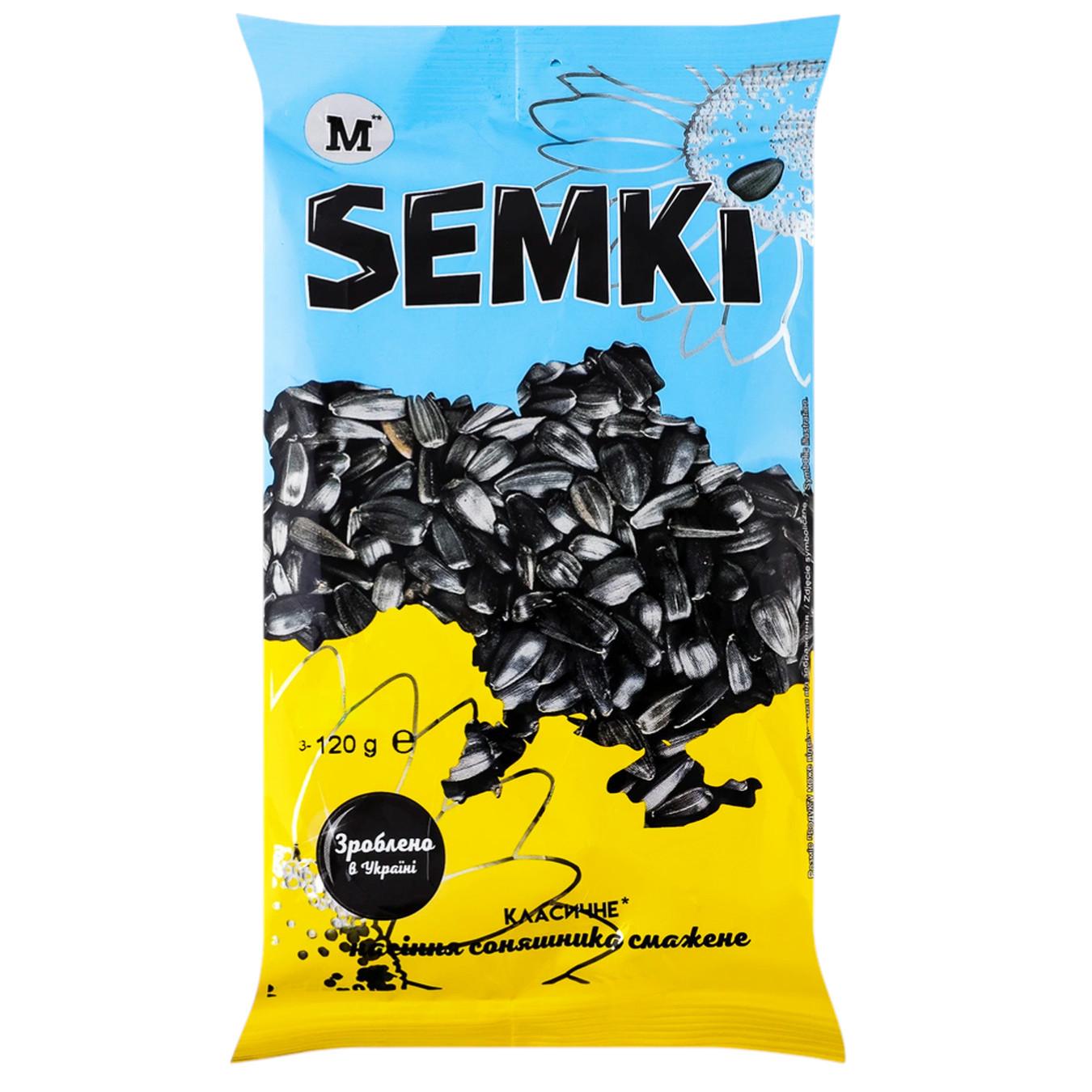 Насіння соняшника Semki класичне смажене 100г — фото продукту