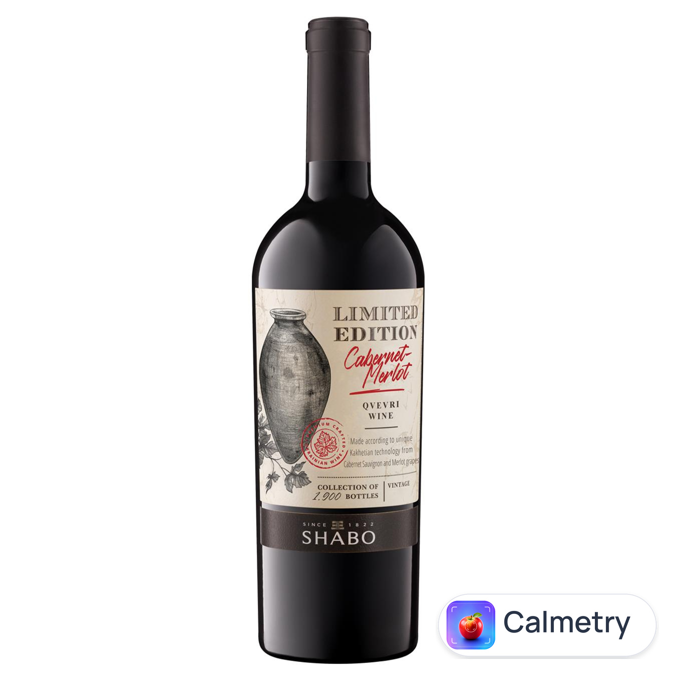 Вино Shabo Limited Edition Каберне-Мерло по-кахетинськи червоне сухе 10-13% 0,75л