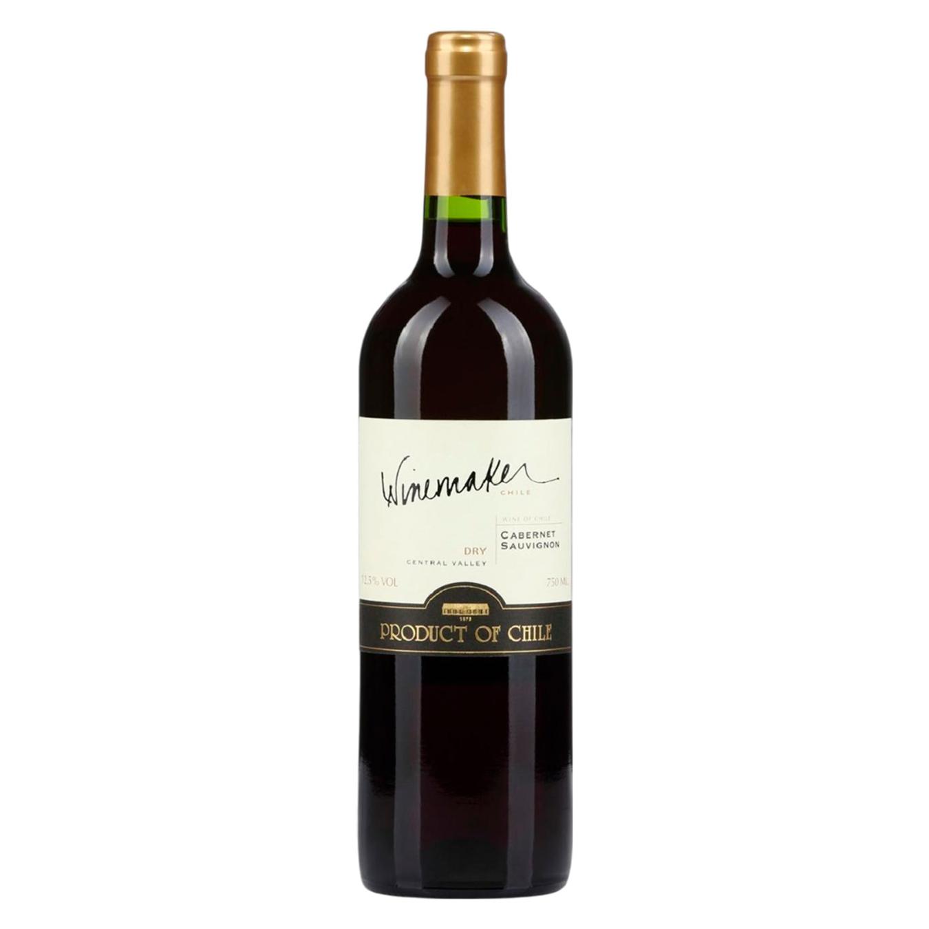 Вино Winemaker Cabernet Sauvignon червоне сухе 12,5% 0,75л — фото продукту