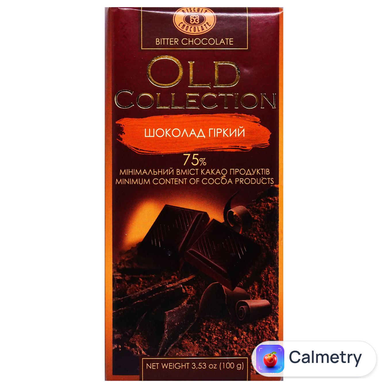 Шоколад Бісквіт-Шоколад Оld Collection гіркий 75% 100г