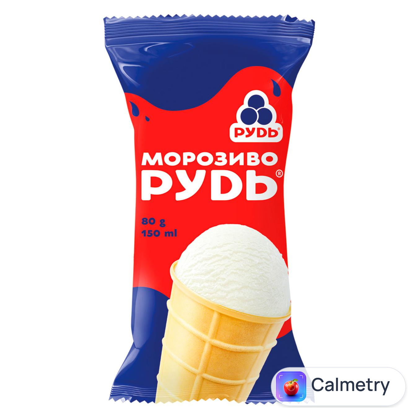 Морозиво Рудь у вафельному стаканчику 80г — фото продукту