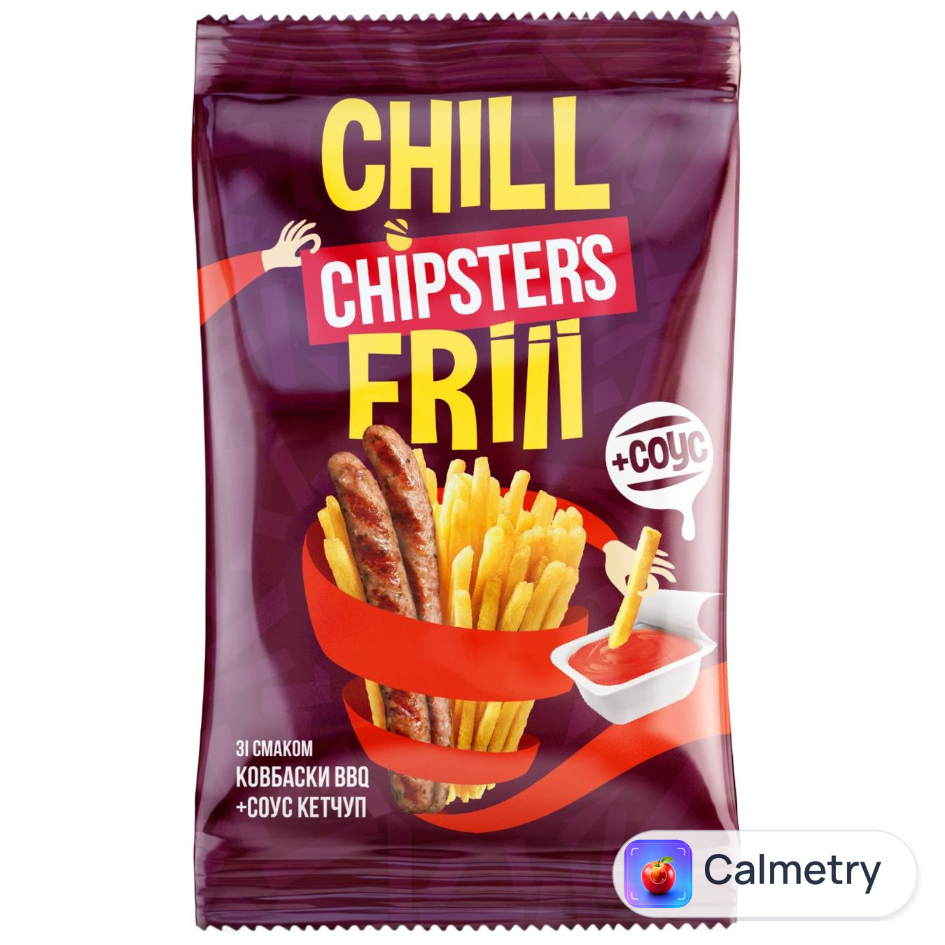 Соломка картопляна Chipsters смак Ковбаски барбекю + кетчуп томатний 55г — фото продукту
