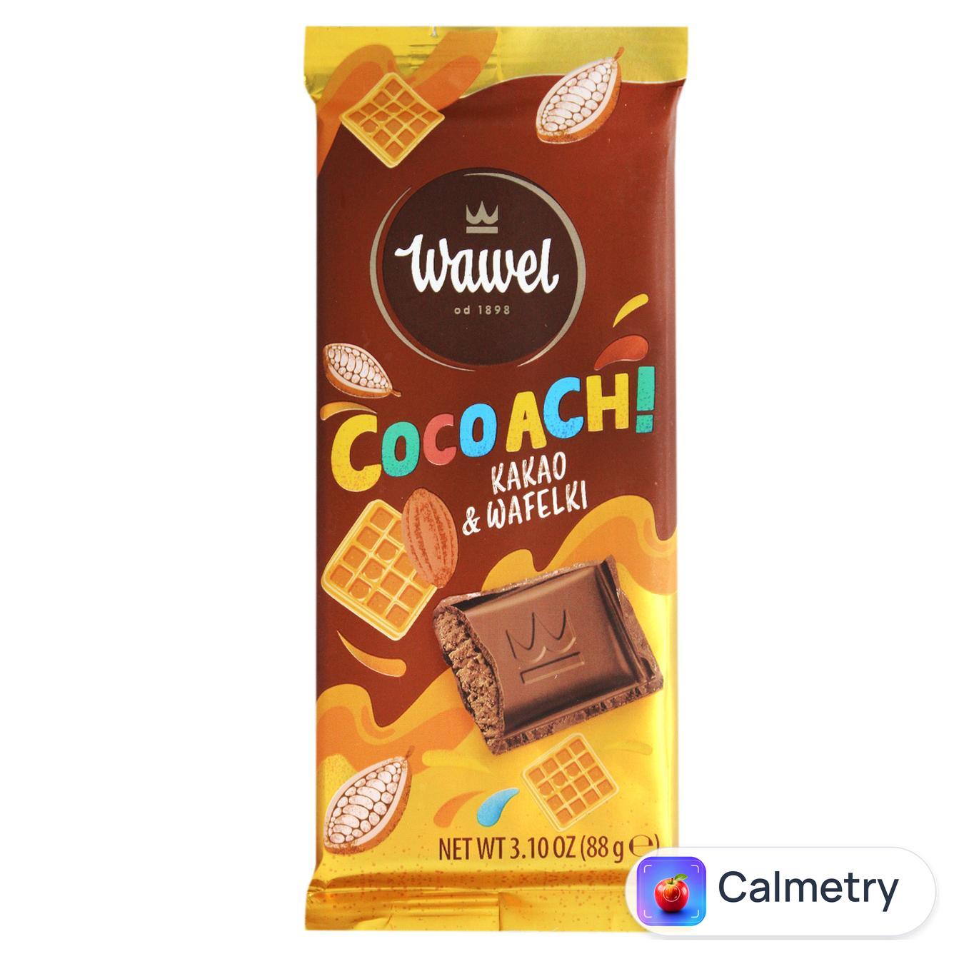 Шоколад чорний Wawel CocoACH! з какао-начинкою з вафлями 88г — фото продукту