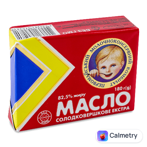 Масло солодковершкове ПервомайскийМКК Екстра 82,5%, 180г