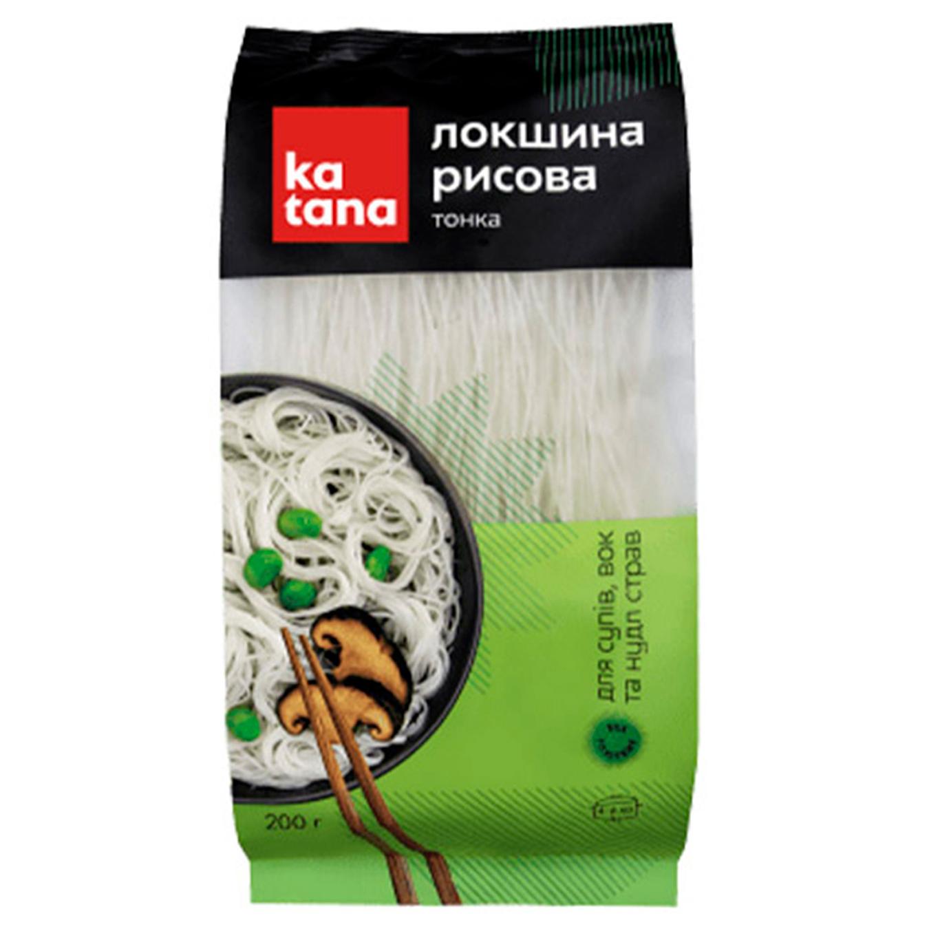 Макаронні вироби Katana Локшина рисова тонка 200г — фото продукту