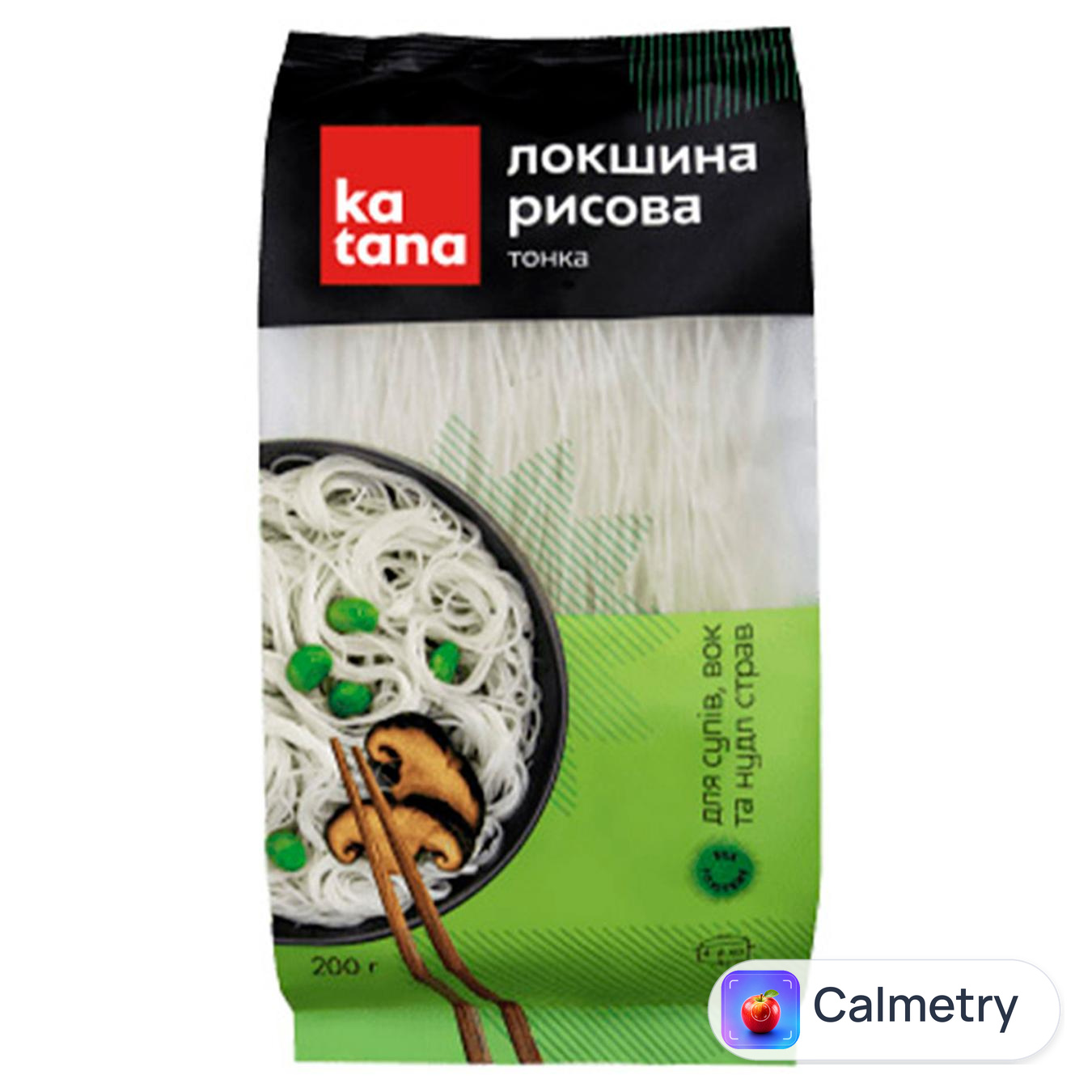 Макаронні вироби Katana Локшина рисова тонка 200г — фото продукту