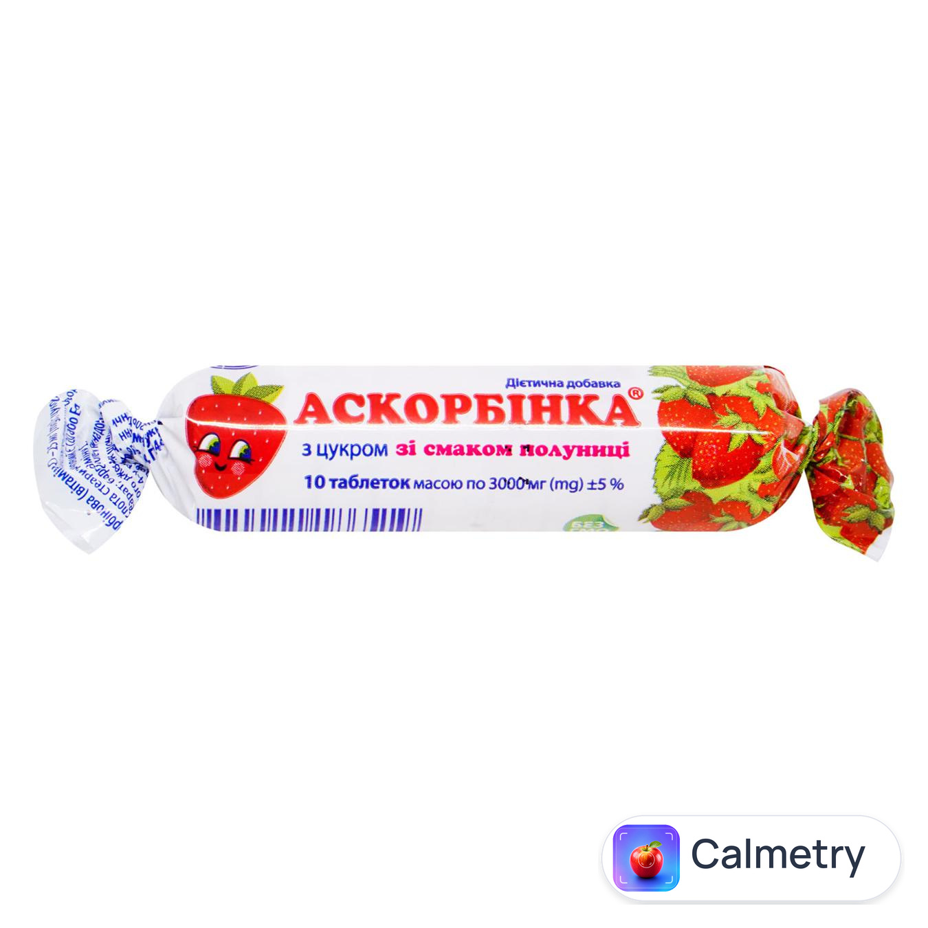 Таблетки Київський вітамінний завод з полуничним смаком Аскорбінка 30г