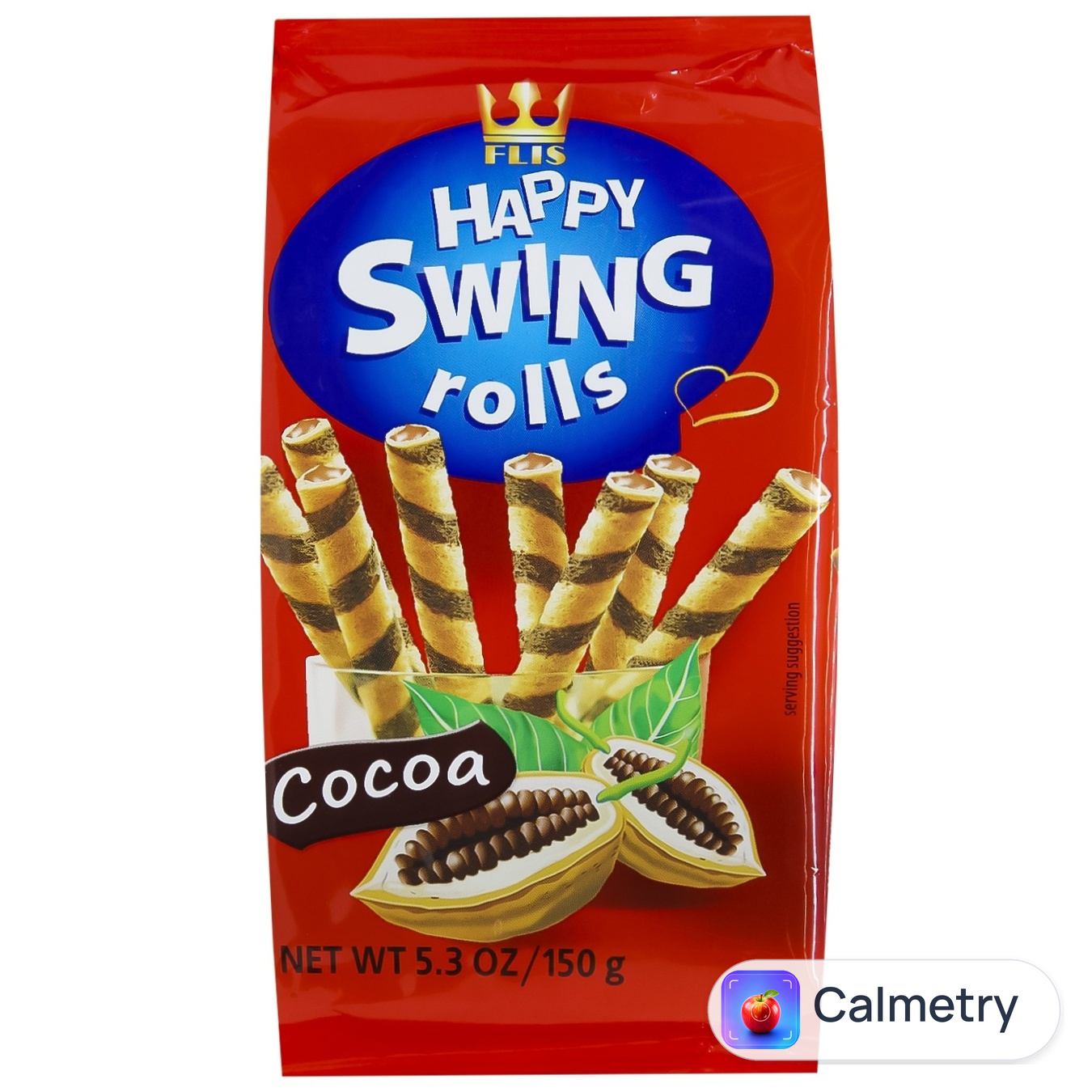 Трубочки вафельні Flis Swing з какао начинкою 150г