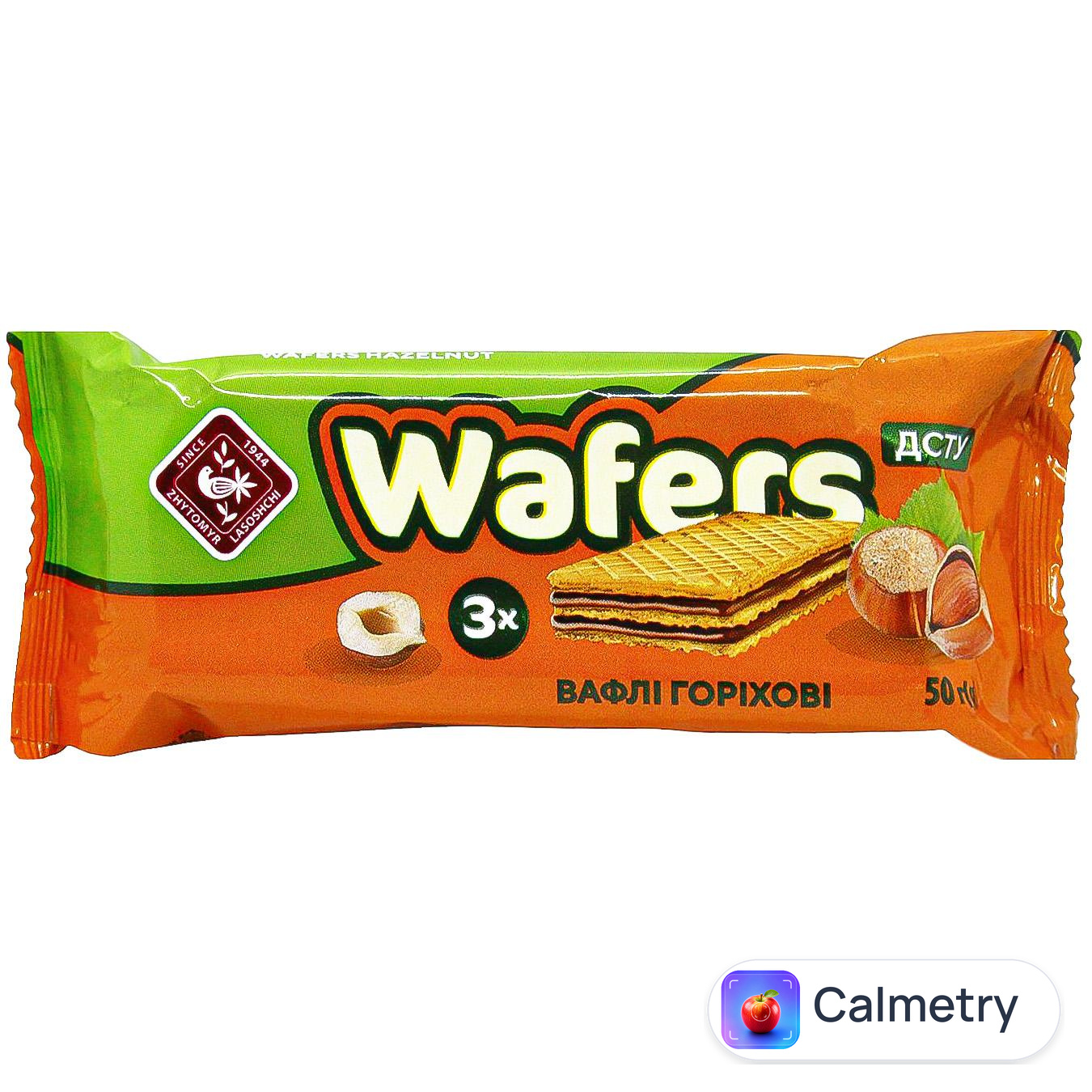 Вафлі Житомирські Ласощі Wafers з начинкою горіховою 50г