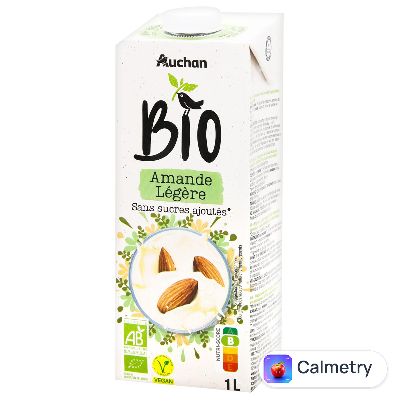 Напій органічний Auchan Bio мигдальний без цукру 1л
