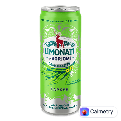 Напій Borjomi Limonati Тархун безалкогольний сильногазований з/б, 0,33л