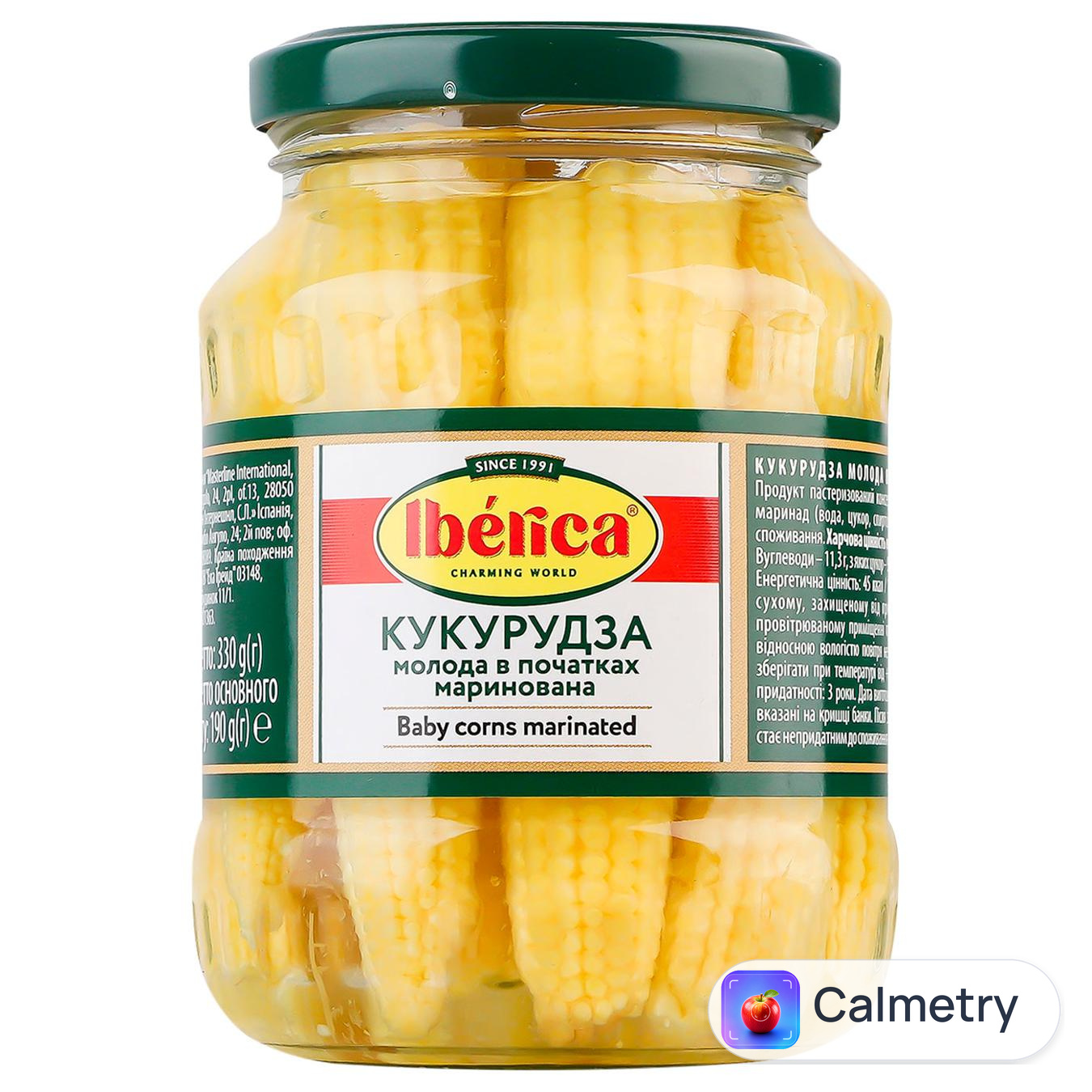 Кукурудза Iberica молода маринована в початках 330г