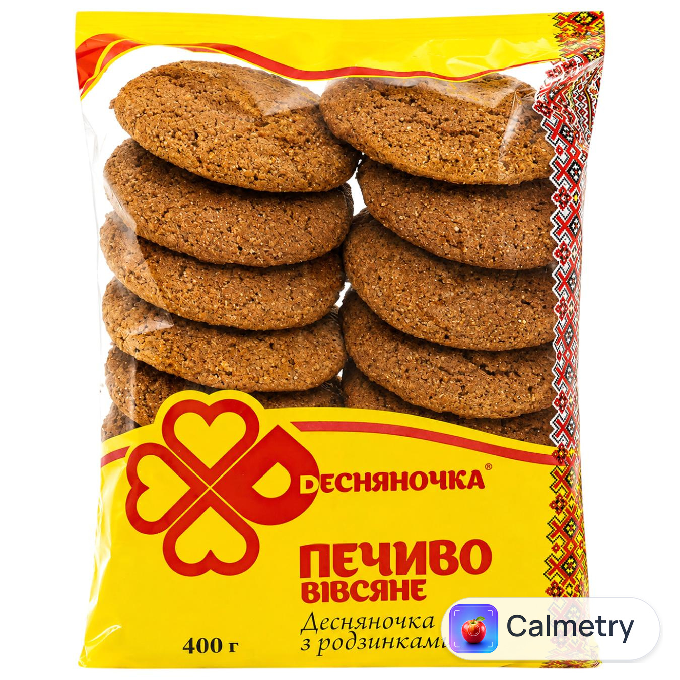 Печиво Десняночка вівсяне з родзинками 400г