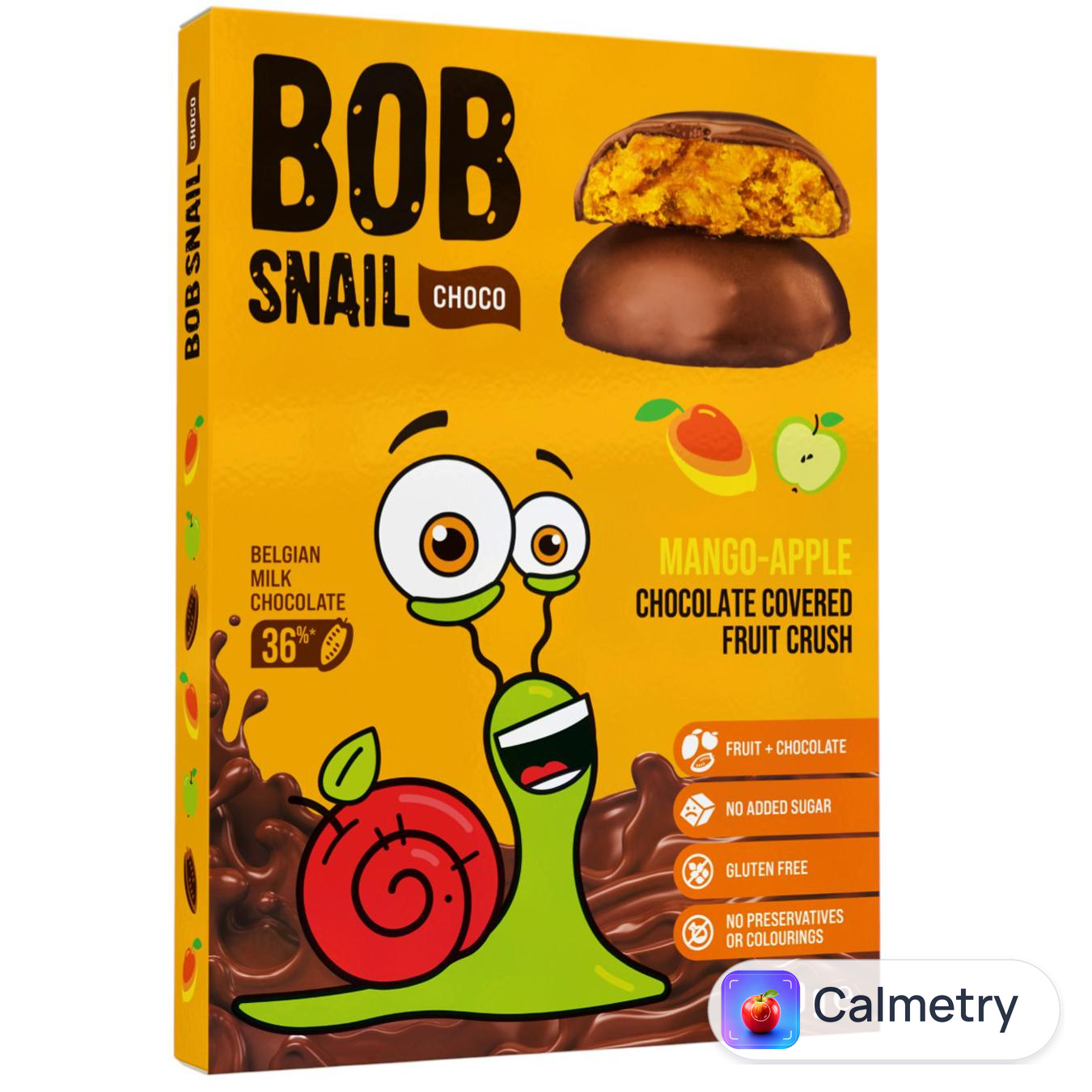 Цукерки Bob Snail яблуко-манго у шоколаді 60г