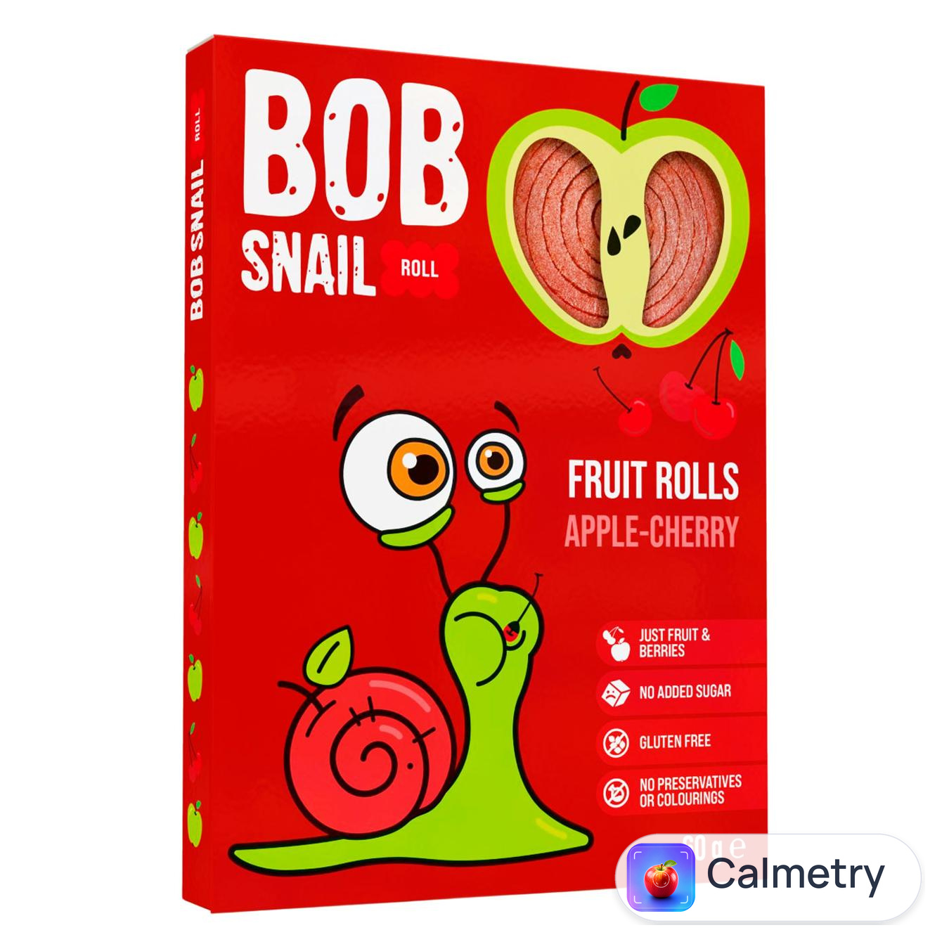 Цукерки Bob Snail натуральні яблучно-вишневі 60г