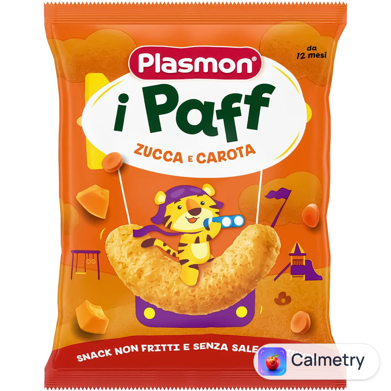 Снеки Plasmon I Paff кукурудзяні з гарбузом і морквою 15г