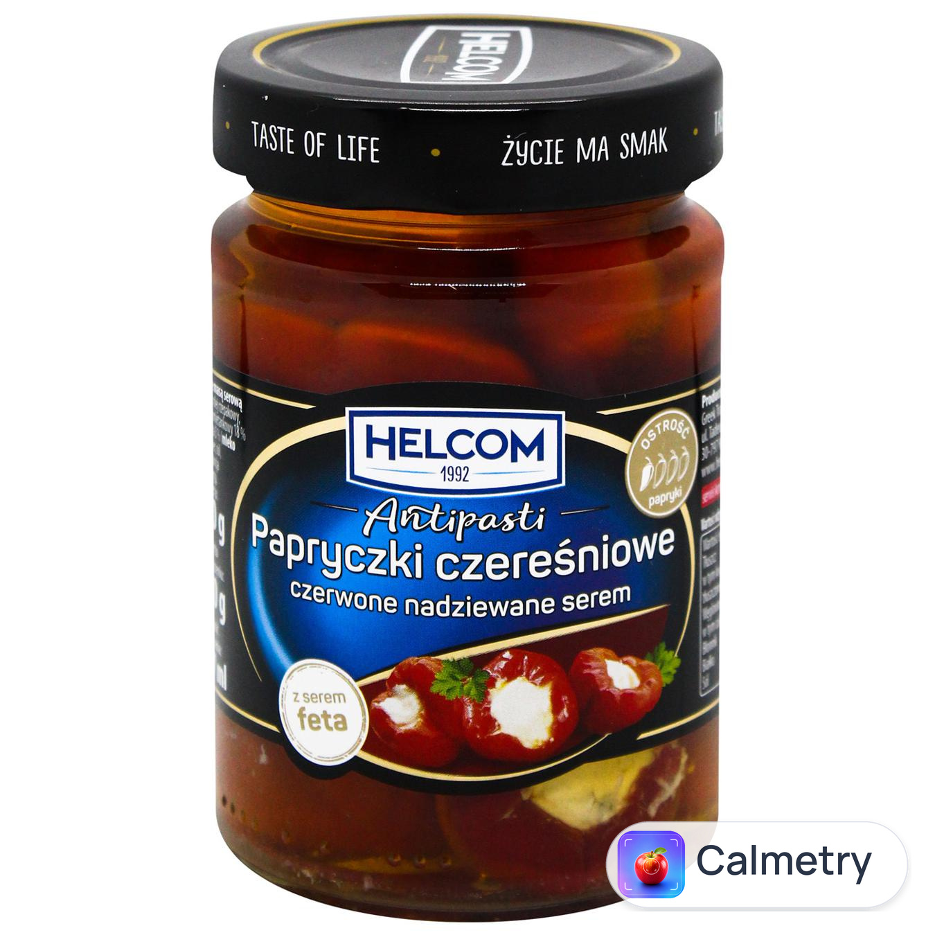Перець черрі Helcom фарширований сиром Фета 327мл — фото продукту